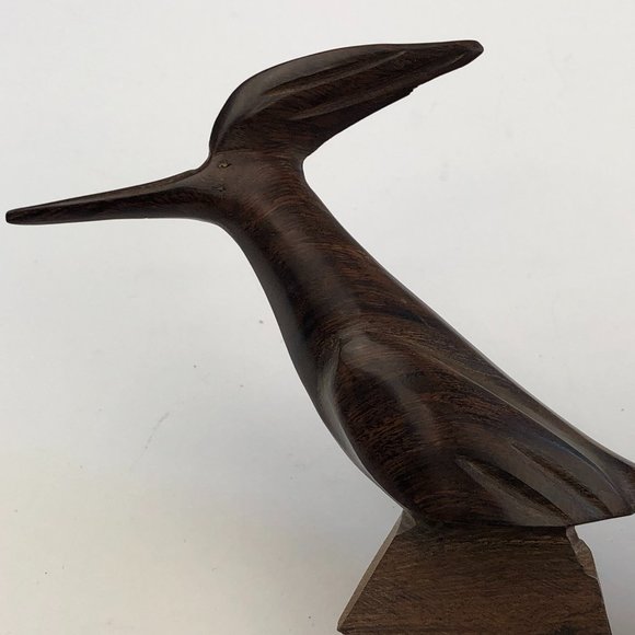 Vintage Hand Carved Wooden Road Runner Figurine Sculpture - RARE Contemporary - Picture 14 of 14